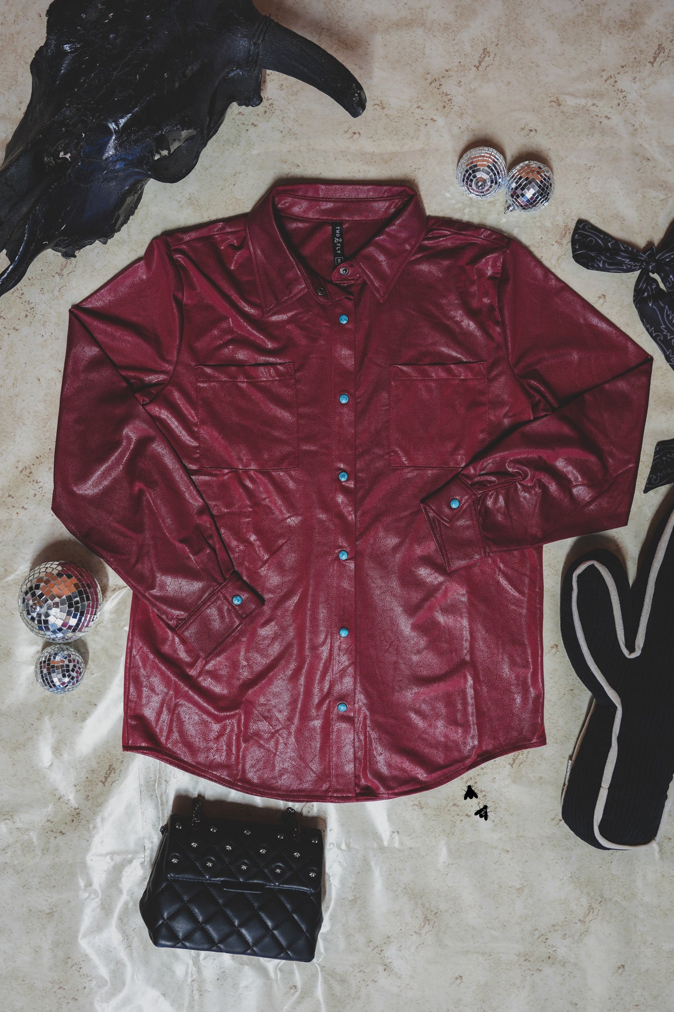 LEATHER LUX *BURGUNDY