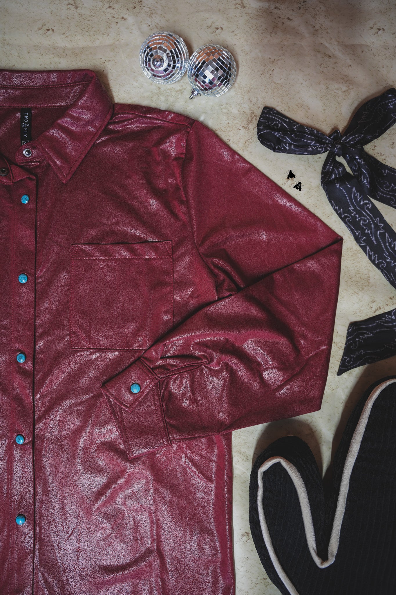 LEATHER LUX *BURGUNDY