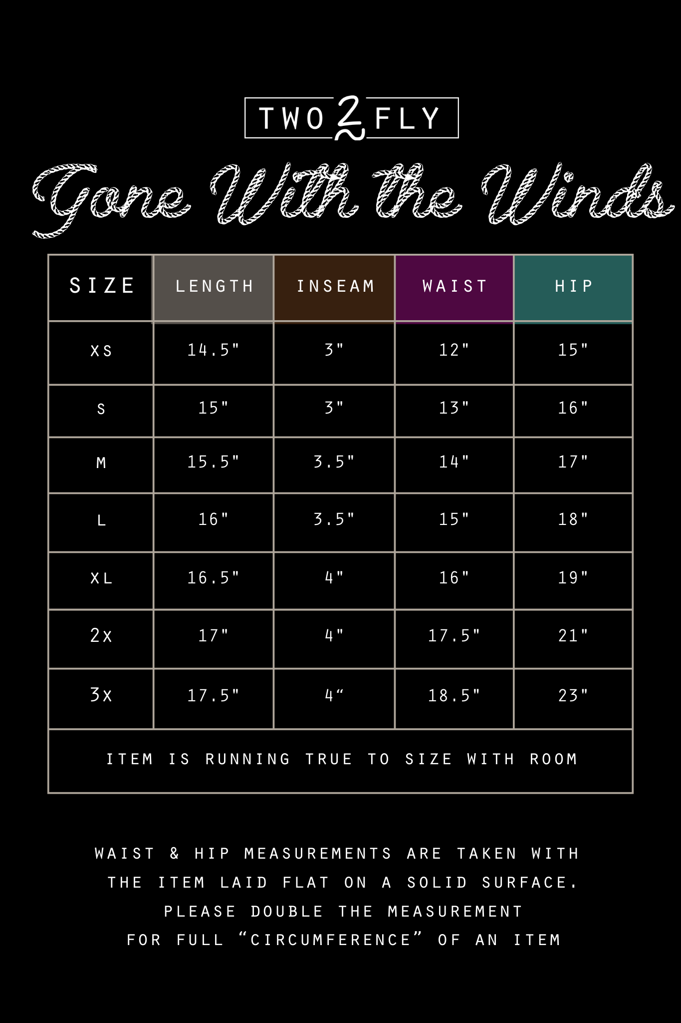 GONE WITH THE WINDS [NO L/XL]